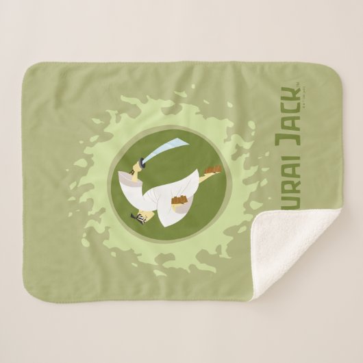 Samurai Jack Leaping Graphic Sherpa Deken (Voorkant (horizontaal))
