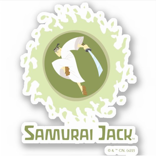 Samurai Jack Leaping Graphic Sticker (Voorkant)