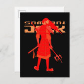 Samurai Jack Red Warrior Graphic Briefkaart (Voorkant / Achterkant)