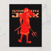 Samurai Jack Red Warrior Graphic Briefkaart (Voorkant)