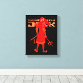 Samurai Jack Red Warrior Graphic Canvas Afdruk (Insitu (Houten vloer))