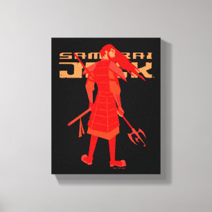 Samurai Jack Red Warrior Graphic Canvas Afdruk