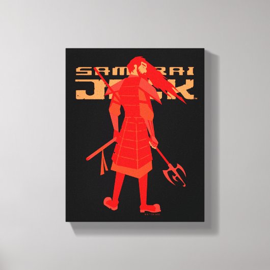 Samurai Jack Red Warrior Graphic Canvas Afdruk (Voorkant)