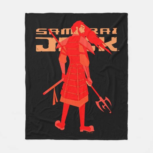 Samurai Jack Red Warrior Graphic Fleece Deken (Voorkant)
