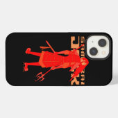 Samurai Jack Red Warrior Graphic iPhone Hoesje (Achterkant horizontaal)