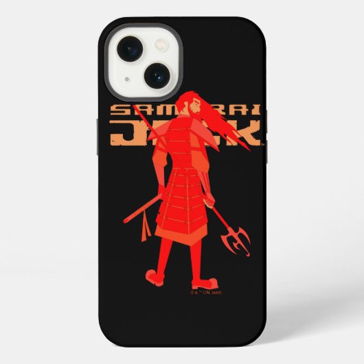 Samurai Jack Red Warrior Graphic iPhone Hoesje (Achterkant)
