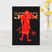 Samurai Jack Red Warrior Graphic Kaart (Gele Bloem)