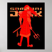 Samurai Jack Red Warrior Graphic Poster (Voorkant)