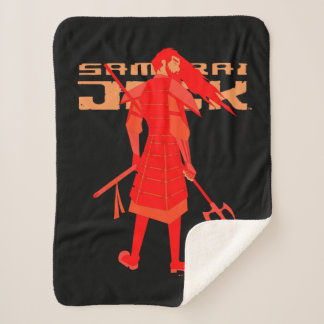 Samurai Jack Red Warrior Graphic Sherpa Deken