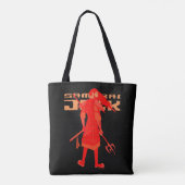 Samurai Jack Red Warrior Graphic Tote Bag (Achterkant)