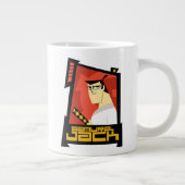 Samurai Jack Smiling Futuristic Frame Graphic Grote Koffiekop (Rechts)