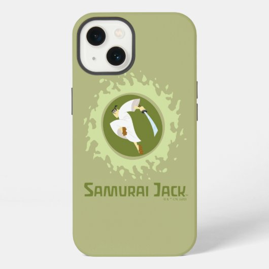 Samurai Jack Springende Grafiek iPhone Hoesje (Achterkant)