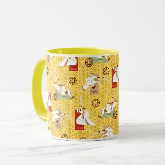 Samurai Jack Sword Poses Character Art Pattern Mok (Voorkant links)