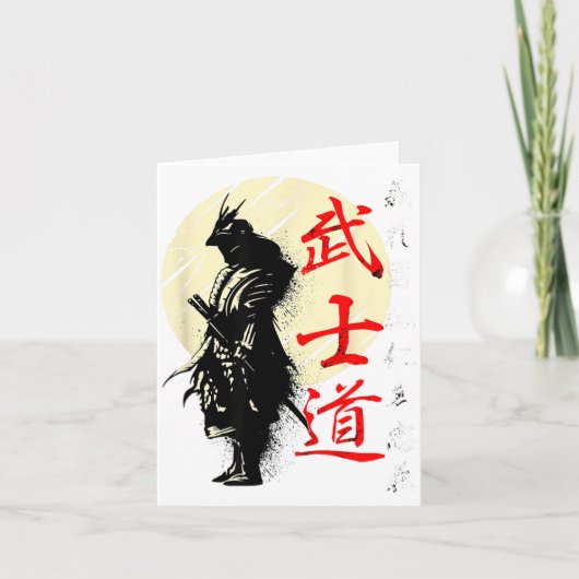 Samurai Japan Krijger Kanji Bushido Code Kaart (Voorkant)