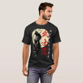 Samurai Japan Krijger Kanji Bushido Code T-shirt (Voorkant volledig)