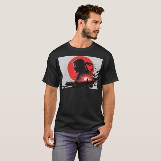 Samurai, Japan, Ninja, T-shirt (Voorkant volledig)