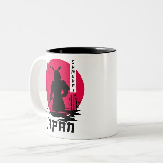 Samurai Japan Ninja Tweekleurige Koffiemok (Voorkant links)