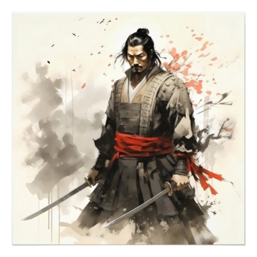 Samurai Japan Warrior Foto Afdruk (Voorkant)