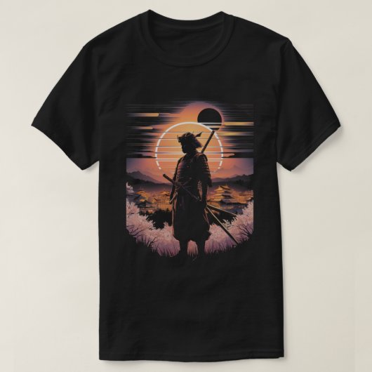 Samurai Japanese Art  Fighter Retro T-shirt (Design voorkant)