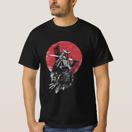 Samurai, Japanese warrior, Japanese flag,star wars T-shirt (Voorkant)