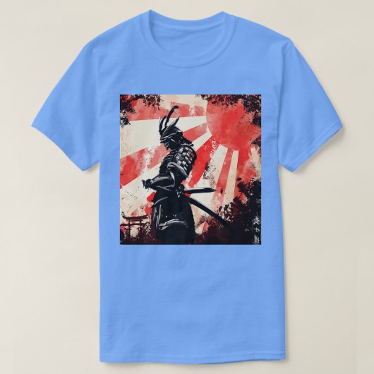 Samurai Japanner Retro Art Bushido Warrior T-shirt (Design voorkant)