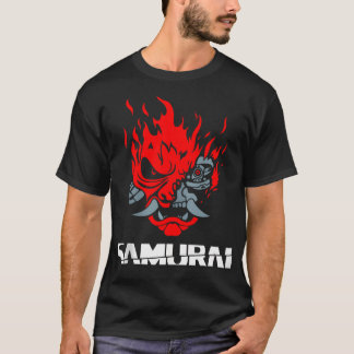 Samurai Japans Demon Masker Edge Cyber Runners Pun T-shirt