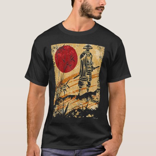Samurai Japans gevechtsvliegtuig Retro Raglan Bas T-shirt (Voorkant)
