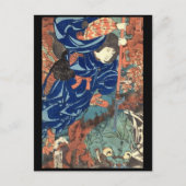 Samurai Japans schilderen c. jaren '1800 Briefkaart (Voorkant)