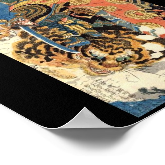 Samurai, Japans schilderen c. jaren '1800 Poster (Hoek)