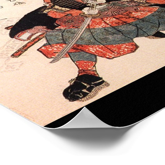 Samurai, Japans schilderen c. jaren '1800 Poster (Hoek)