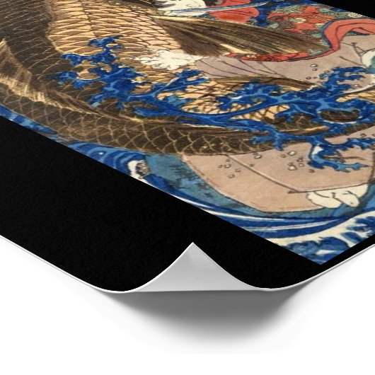 Samurai Japans schilderen c. jaren '1800 Poster (Hoek)