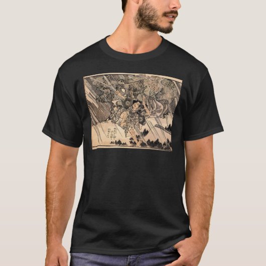 Samurai Japans schilderen c. jaren '1800 T-shirt (Voorkant)