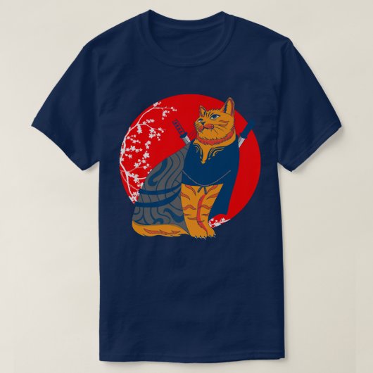 Samurai Japans strijder tegen martelaarskunst Samu T-shirt (Design voorkant)