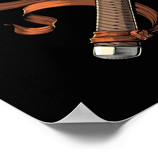 Samurai Japanse demon Poster (Hoek)