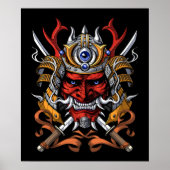 Samurai Japanse demon Poster (Voorkant)