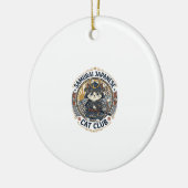 Samurai Japanse Kat POD Vector Kunst - Samurai Jap Keramisch Ornament (Links)