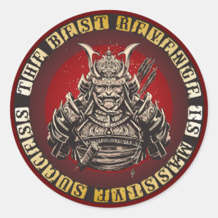 Samurai - Japanse krijgers citaat Ronde Sticker