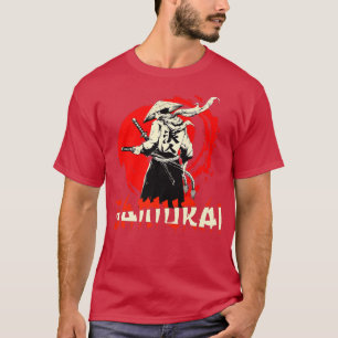 Samurai Japanse strijder bushido szwaardsman Premi T-shirt