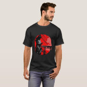 Samurai Japanse Warrior Retro Art print in Samurai T-shirt (Voorkant volledig)