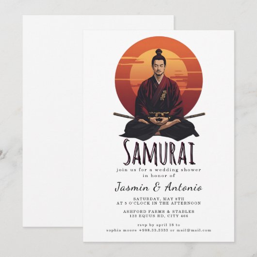 Samurai Kaart (Voorkant / Achterkant)