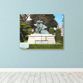 Samurai Kamakura Gongoro Kagemasa Kabuki Canvas Afdruk (Insitu (Houten vloer))