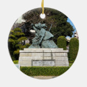 Samurai Kamakura Gongoro Kagemasa Kabuki Keramisch Ornament (Achterkant)