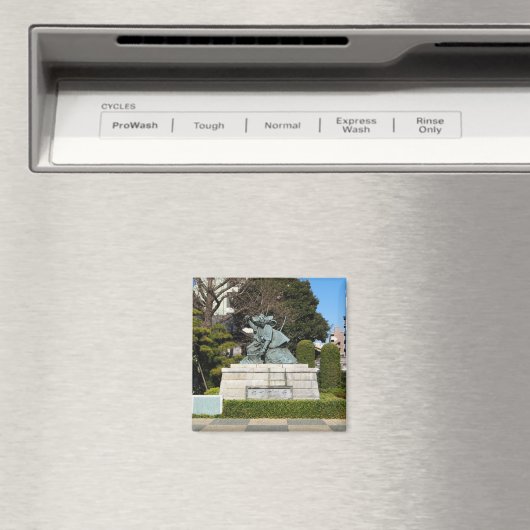 Samurai Kamakura Gongoro Kagemasa Kabuki-standbeel Magneet (Insitu (Vaatwasser))