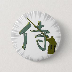 Samurai Kanji Ronde Button 5,7 Cm