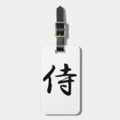 Samurai Kanji Symbol Bagagelabel (Voorkant verticaal)