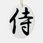 Samurai Kanji Symbol Keramisch Ornament (Rechts)
