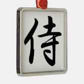 Samurai Kanji Symbol Metalen Ornament (Rechts)
