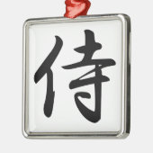 Samurai Kanji Symbol Metalen Ornament (Links)