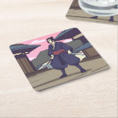 samurai kartonnen onderzetters (Schuin)
