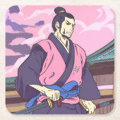 samurai kartonnen onderzetters (Voorkant)